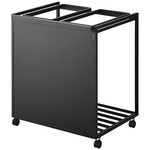 目隠し分別ﾀﾞｽﾄﾜｺﾞﾝ ﾀﾜｰ 45L 2分別 ﾌﾞﾗｯｸ 1台画像