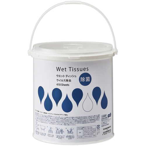 ｱﾙｺｰﾙ除菌ｳｴｯﾄﾃｨｯｼｭ ｳｲﾙｽ除去 大ﾊﾞｹﾂ R 本体 1個(410枚)画像