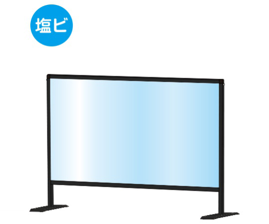 ブラックパーテーションスタンド　600×900（塩ビ仕様）画像