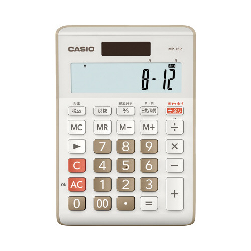 カシオ　余り計算電卓　MP-12R-BE-N