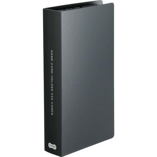 名刺ﾎﾙﾀﾞｰ 固定式 ｺﾝﾊﾟｸﾄ 240名用 ﾖｺ入れ ﾌﾞﾗｯｸ 1冊画像