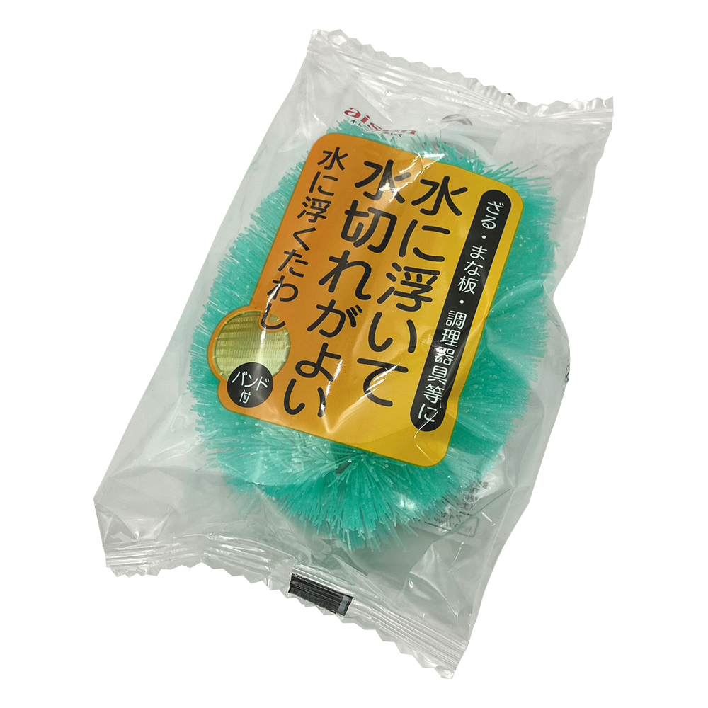 一般ブラシ　水に浮くたわし　グリーン画像