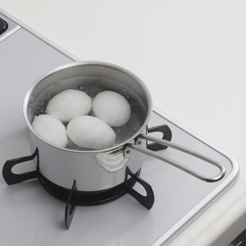 片手鍋　14cm　IH対応　食洗機で洗えてきれいに注げる鍋 鍋の持ち手と内側の状態が見える上部からの角度
