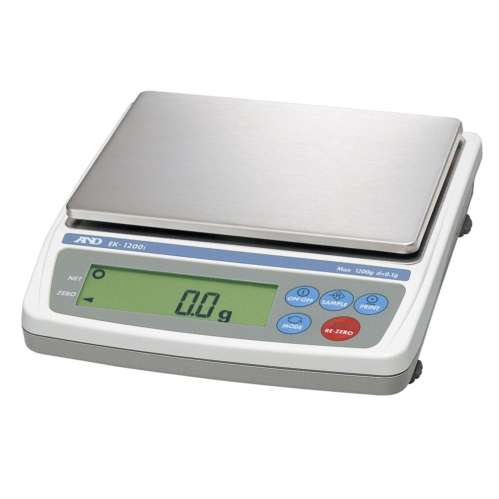 コンパクト電子天びん EK-iシリーズ  ひょう量:1200g 最小表示:0.1g  一般校正付画像