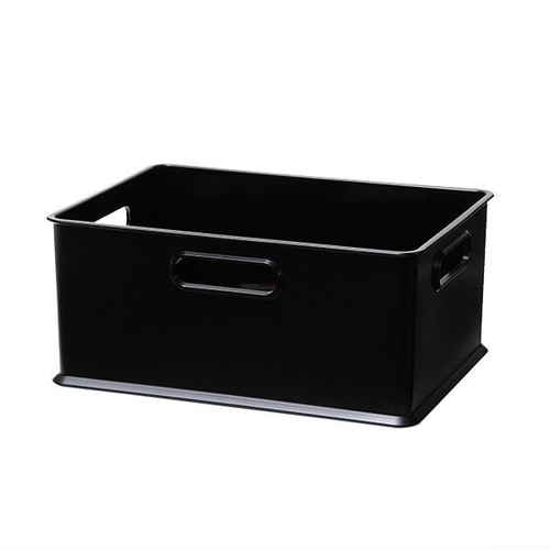 収納ボックス 収納ケース ナチュラ インボックス S プラスチック ブラック画像