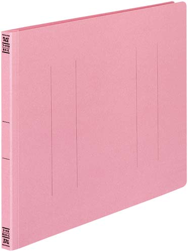 フラットファイルＶ樹脂とじ具　Ｂ４横　桃　１０冊画像