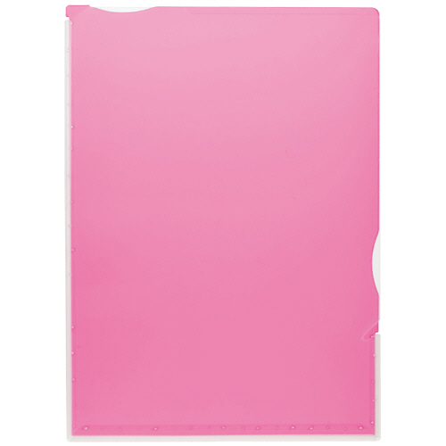 超丈夫なﾏﾁ付ｸﾘｱﾎﾙﾀﾞｰ ﾀﾌﾚﾙ A4ﾀﾃ ﾋﾟﾝｸ 1ﾊﾟｯｸ(5枚)画像