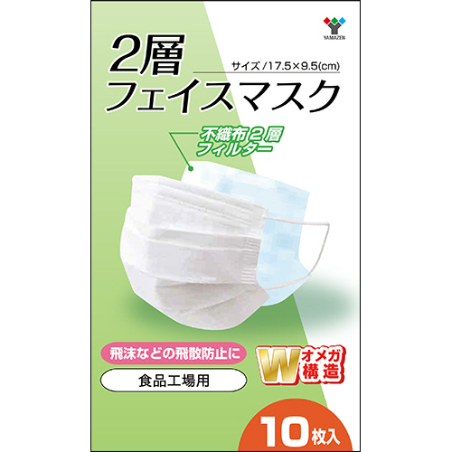 2層ﾌｪｲｽﾏｽｸ 1ﾊﾟｯｸ(10枚)画像