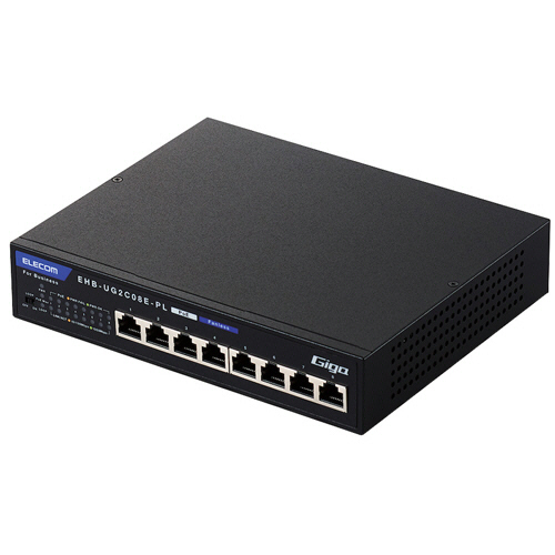 1000BASE-T対応 PoEｽｲｯﾁﾝｸﾞﾊﾌﾞ 8ﾎﾟｰﾄ RoHS指令準拠(10物質) 1台