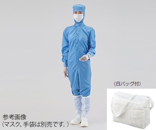 クリーンスーツ（オールインワン）　M　青　シューズ24.5cm画像