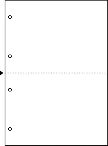 マルチ帳票エコノミー　Ａ４白紙２面４穴　２５００枚画像