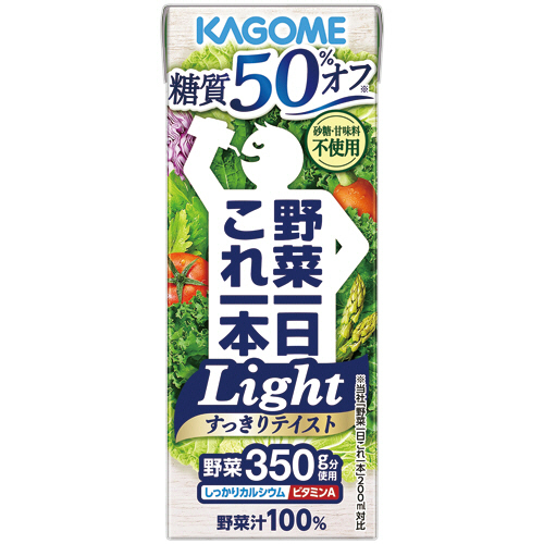 野菜一日これ一本 Light 200ml 紙ﾊﾟｯｸ 1ｾｯﾄ(48本:24本×2ｹｰｽ)画像