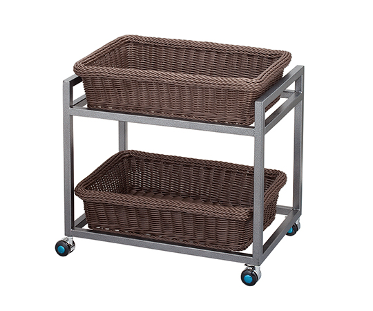 ランドリーワゴン　2段（バスケット付き）画像