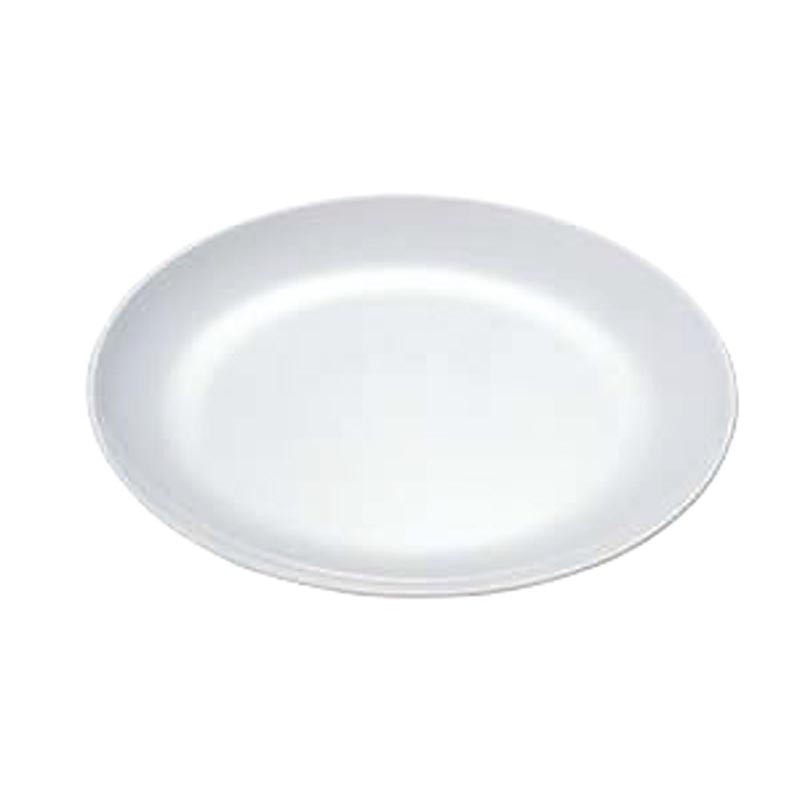 メラミン食器 No.32BW ライス皿メタ型 165 (白) エンテック画像