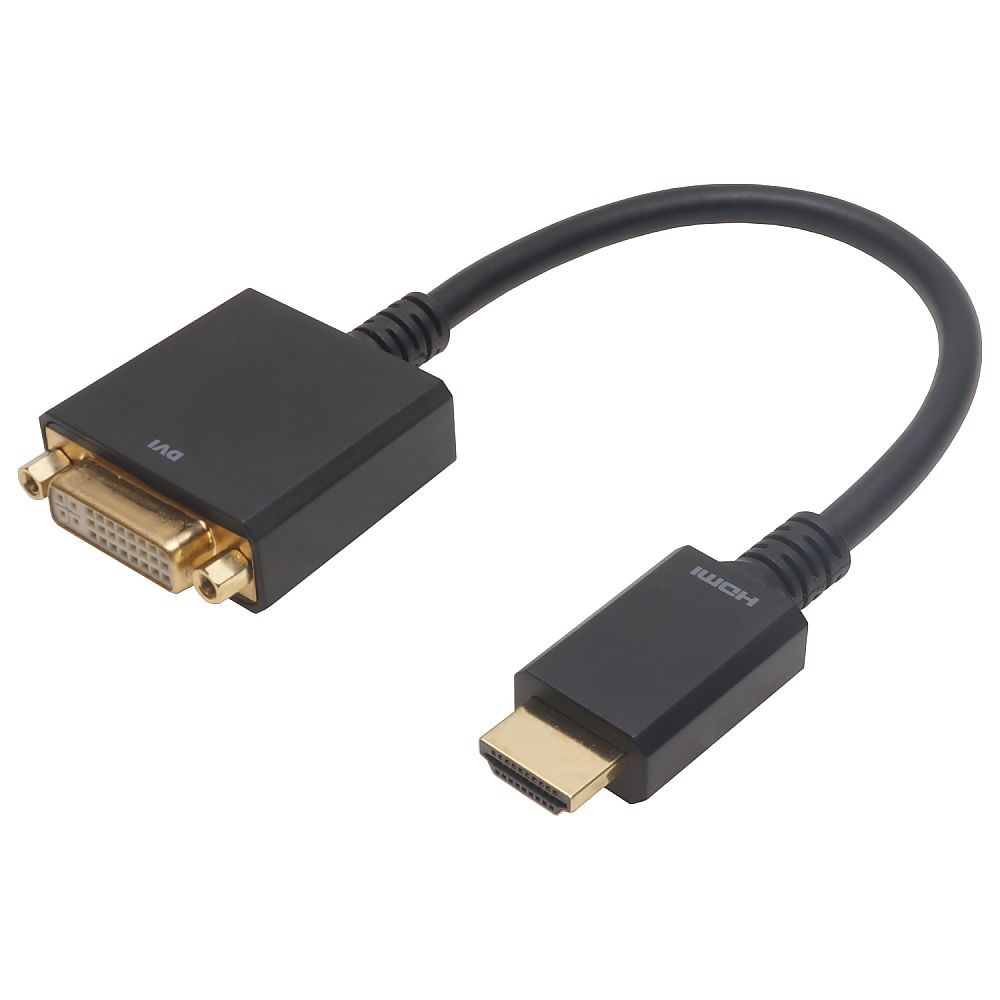HDMI-DVI変換アダプタ 15cm HDMIオス-DVIメス画像