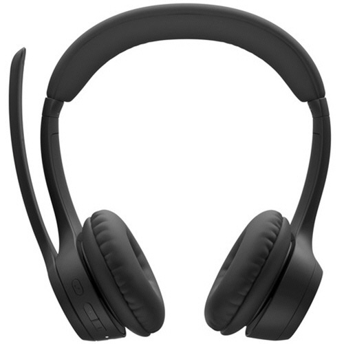 ワイヤレス　ヘッドセット　Zone　305(UCバージョン)　1個 黒とグレーの色合いで、左側に耳当て部分が見える横向きの状態