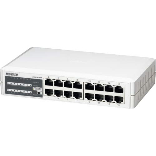 スイッチングハブ　１０／１００Ｍ・プラ　１６ポート