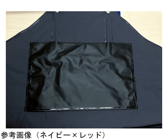 カタコランWガードエプロン ホワイト×グリーン M エプロンが広げられた状態で、ポケット部分が目立つ配置