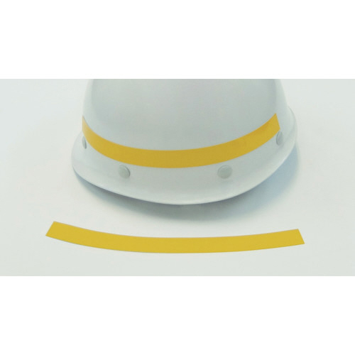 ﾍﾙﾒｯﾄ用弓形ﾗｲﾝﾃｰﾌﾟ(反射) 黄 20幅×260mm ｵﾚﾌｨﾝ 1ﾊﾟｯｸ(10本)画像