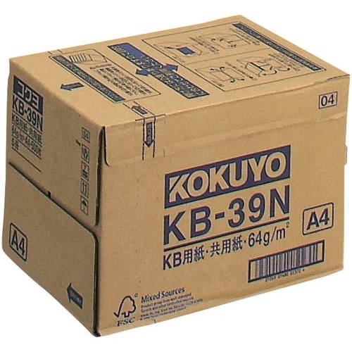 ＫＢ用紙（共用紙）　６４ｇ　Ａ４　５００枚×５冊画像