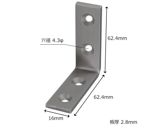 カラー特厚金折　SV　縦62.4mm×横62.4mm×幅16mm 正面から撮影された金色の厚い折りたたみパッケージ