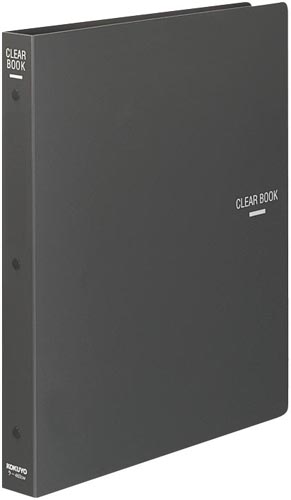 クリヤーブック替紙式　濃灰Ａ４縦背幅３４ｍｍ１０冊画像