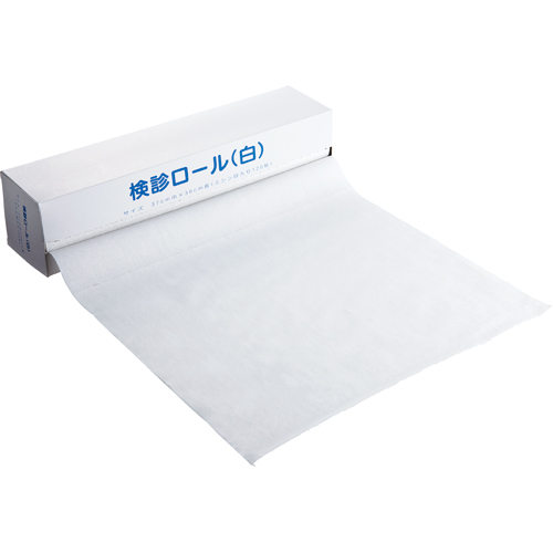 検診ﾛｰﾙ 370mm×36m ﾐｼﾝ目あり 白 1本(120ｼｰﾄ)画像