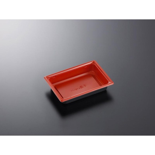 中央化学 弁当容器 CT 千歳 K15-11 赤-BK 本体画像