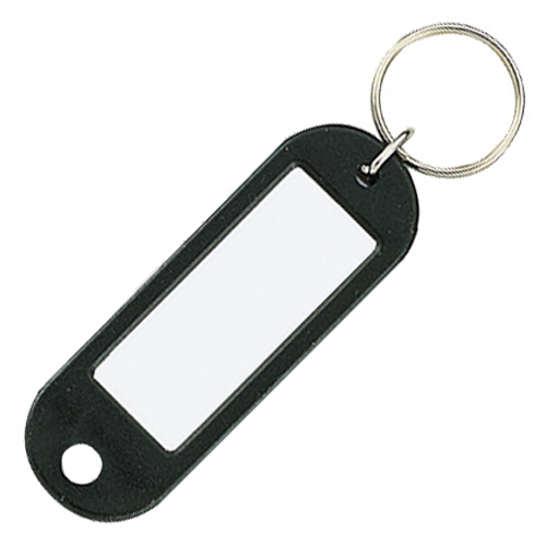 ｷｰﾎﾙﾀﾞｰ型名札 片面表示用 黒 1ｾｯﾄ(50個)画像