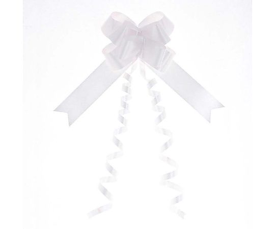HEIKO リボンボウ 36mm幅×70cm ホワイト 1箱（50本入）画像