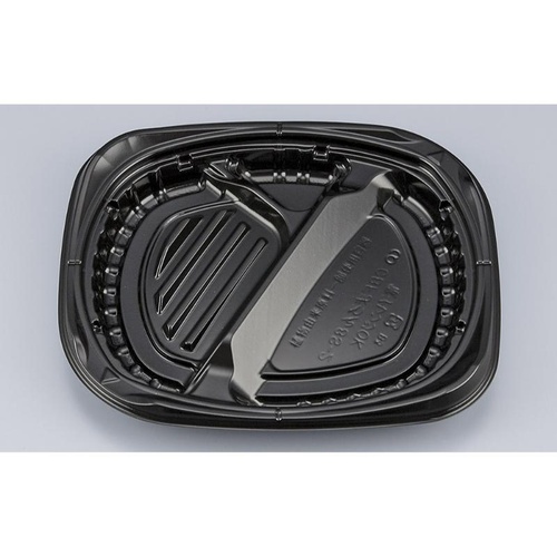 シーピー化成 弁当容器 CBFまろん8S-2 黒 本体画像