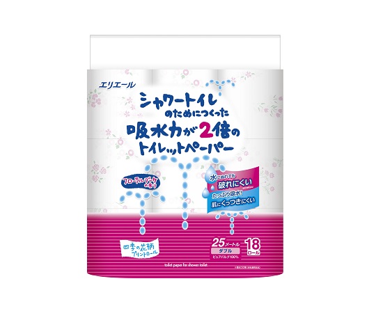 シャワートイレ フラワー ダブル25m 1パック（18個入）画像