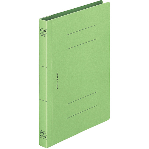 ﾌﾗｯﾄﾌｧｲﾙ(環境) 樹脂押え具 B6ﾀﾃ 150枚収容 背幅18mm 緑 1ｾｯﾄ(10冊)画像