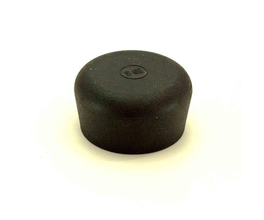 イスゴム　丸脚用　黒　対象脚サイズ60mm 黒いゴム製の丸脚カバーが整然と並んでいる様子