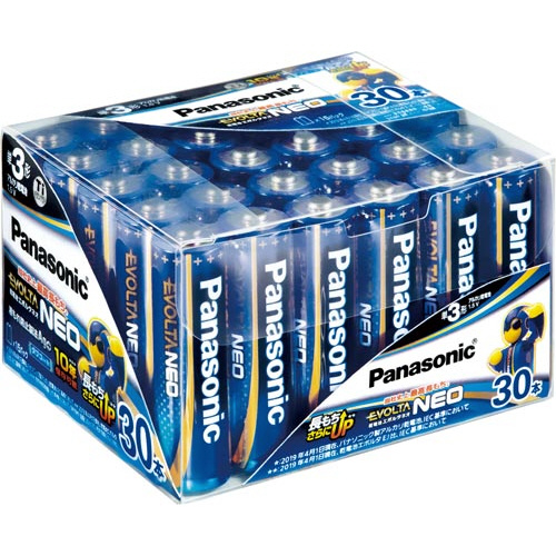 乾電池エボルタＮＥＯ　３０本　単３画像