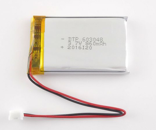 リチウムイオンポリマー電池　3.7V　860mAh画像