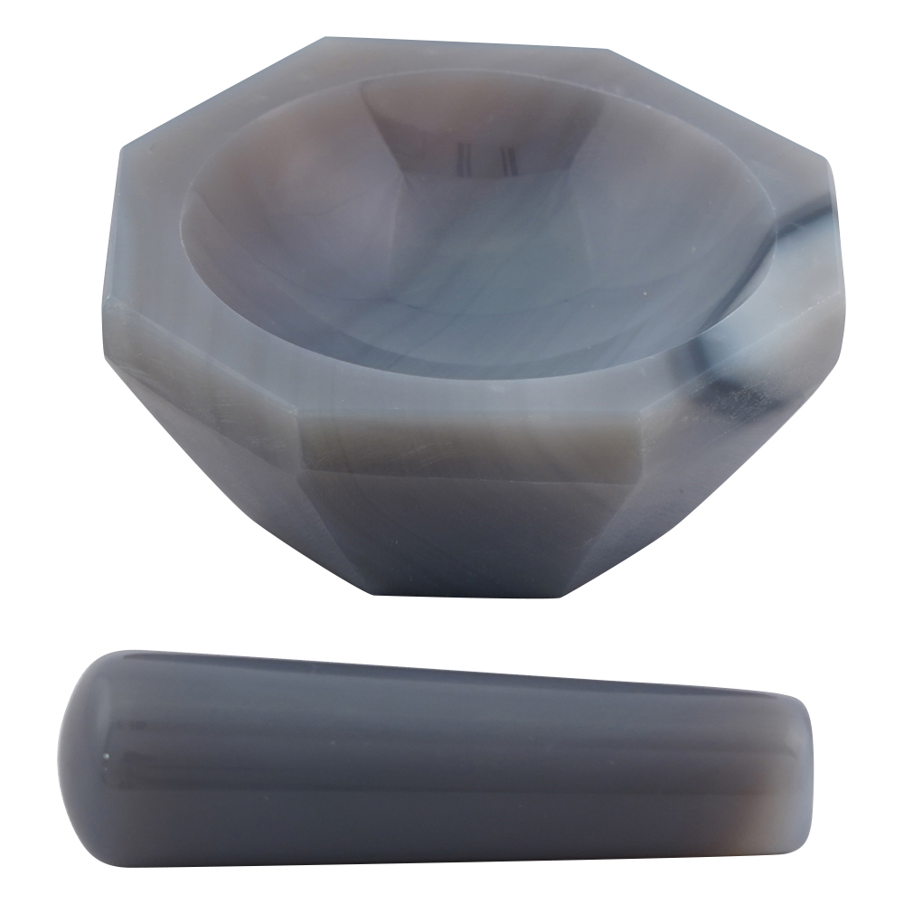 メノー乳鉢(浅型)　φ50×φ60×12mm　乳棒付き画像