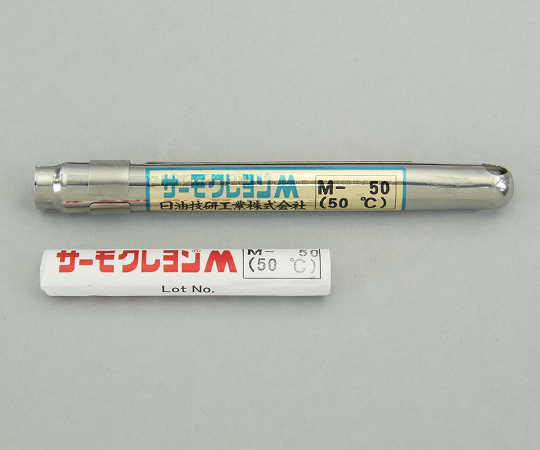 サーモクレヨン(R)M(不可逆性・ペンタイプ)　白 白いペンタイプのクレヨンが斜めに置かれた状態