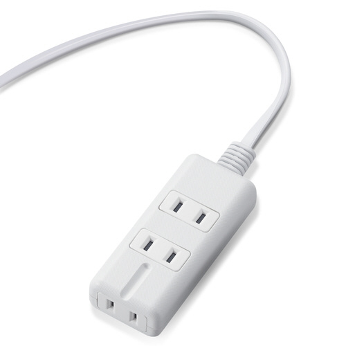 電源タップ　磁石　３個口（内３ピン１）　５ｍ　白画像