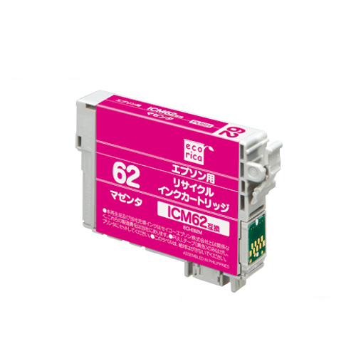 ﾘｻｲｸﾙｲﾝｸｶｰﾄﾘｯｼﾞ ﾏｾﾞﾝﾀ(顔料) [ｴﾌﾟｿﾝ:ICM62互換] ECI-E62M 1個画像