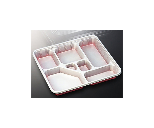 仕出弁当 DX仕切 R-6-N 透明蓋付 200枚画像