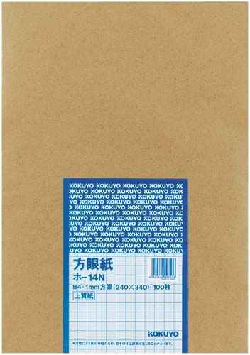 上質方眼紙Ｂ４　１ｍｍ目ブルー刷り単葉１００枚画像