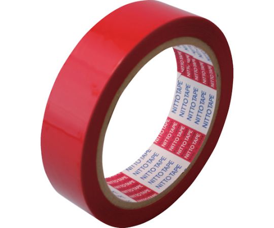 電気絶縁用ポリエステル粘着テープ No.31C 基材厚み25μ×25mm×50m 赤画像