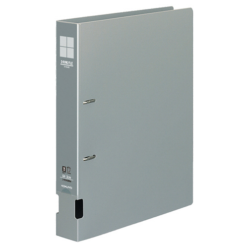 DﾘﾝｸﾞﾌｧｲﾙS型再生PP表紙A4 2穴 300枚 30mmとじ 背幅45mmｸﾞﾚｰ 1ｾｯﾄ(10冊)画像