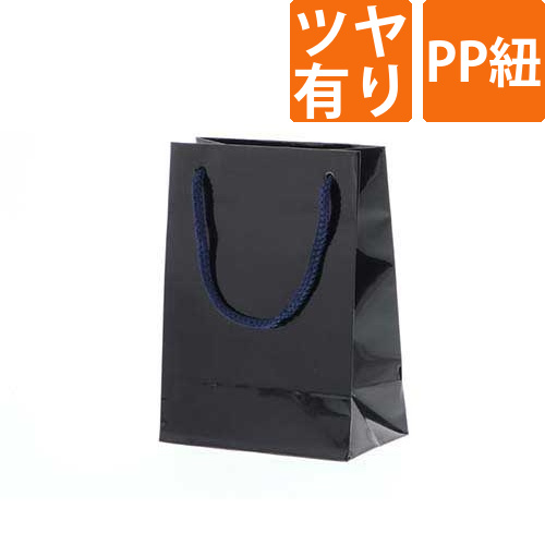 手提げ紙袋（ネイビー ツヤあり・PP紐・幅120×マチ70×高さ165mm）画像
