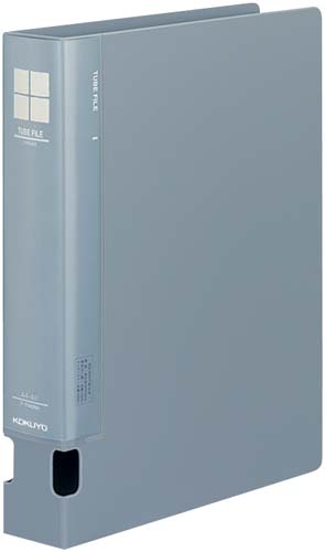 チューブファイルＰＰ灰Ａ４縦背幅５４ｍｍ　４冊