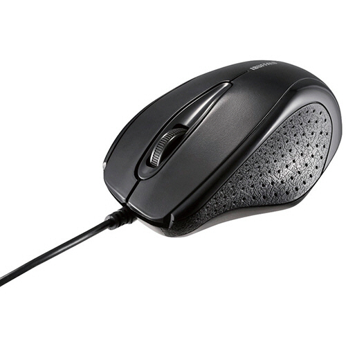 有線IR LEDﾏｳｽ 3ﾎﾞﾀﾝﾀｲﾌﾟ 簡易ﾊﾟｯｹｰｼﾞﾓﾃﾞﾙ ﾌﾞﾗｯｸ 1個