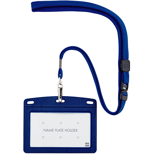 吊下げ名札 ﾚｻﾞｰ調 ﾖｺ名刺ｻｲｽﾞ 青 1ｾｯﾄ(10個)画像