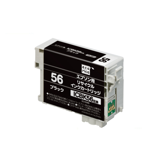 ﾘｻｲｸﾙｲﾝｸｶｰﾄﾘｯｼﾞ ﾌﾞﾗｯｸ(顔料) [ｴﾌﾟｿﾝ:ICBK56互換] ECI-E56B 1個画像