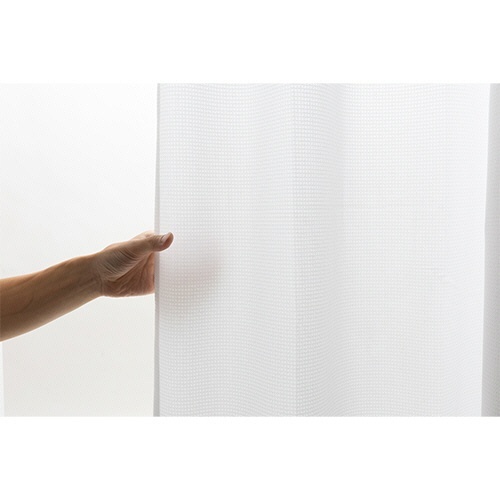 レースカーテン　ソピア　幅1000×長さ2280mm　ホワイト　1パック(2枚) 軽やかなレース素材のカーテンが吊るされた状態